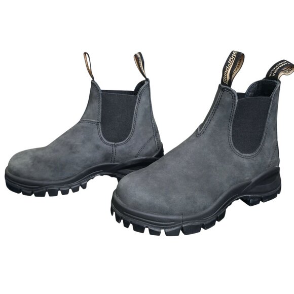 Blundstone 2238 Rustic Black Chelsea Leather Lug Boot Size 7.5 - Picture 2 of 10